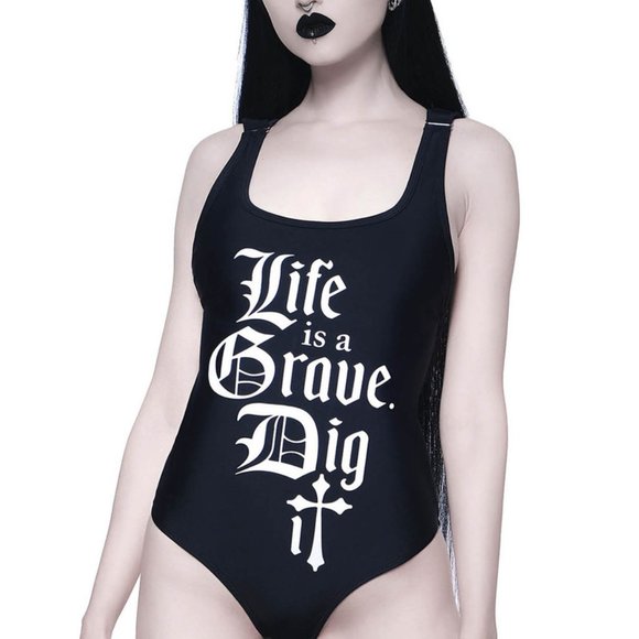 NWT - Killstar Swim Grave One Piece - Picture 2 of 5